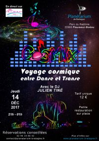 COSMIX Cosmo Club DJ Julien TINE. Le jeudi 14 décembre 2017 à Pleumeur-Bodou. Cotes-dArmor.  21H00